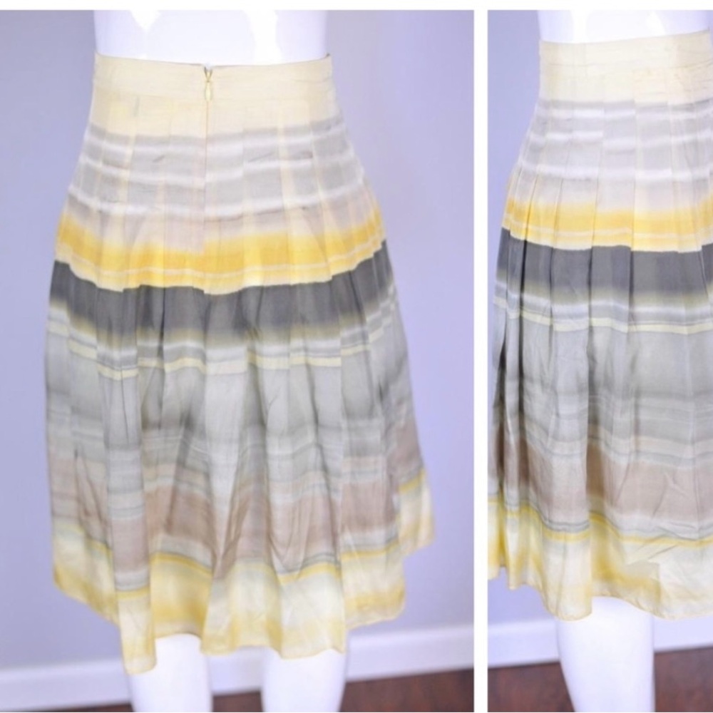 THEORY Daffodil Ombre Angelina Silk Skirt 12